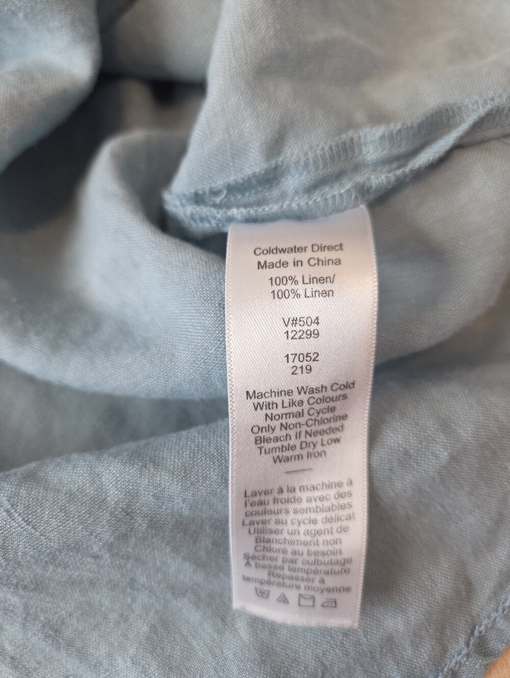 Linen Button Down Pintuck Blouse - Picture 10 of 13